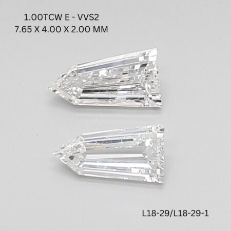 1 CT E VVS2 BULLETS diamond Matching Pair