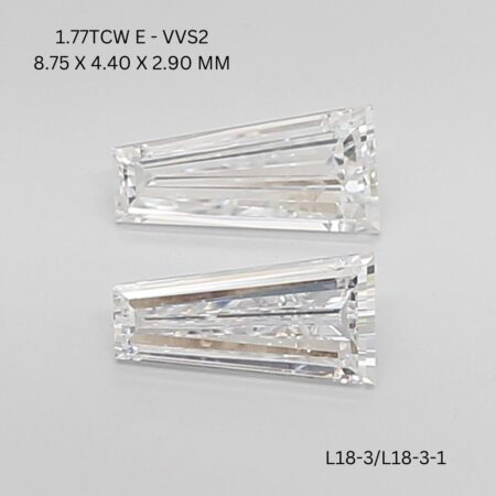1.77 CT E VVS2 TAPER diamond Matching Pair