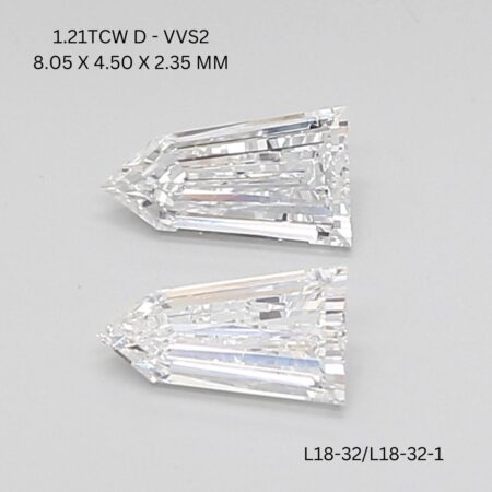 1.21 CT D VVS2 BULLETS diamond Matching Pair