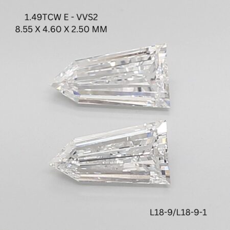 1.49 CT E VVS2 BULLETS diamond Matching Pair