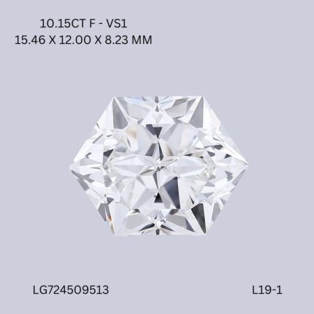 10.15 CT F VS1 HEXAGONAL diamond Fancy Shape