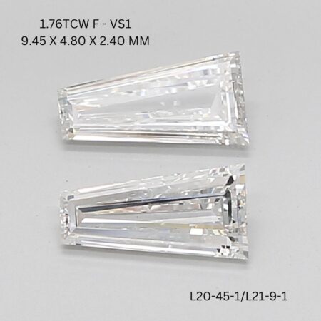 1.76 CT F VS1 TAPER diamond Matching Pair
