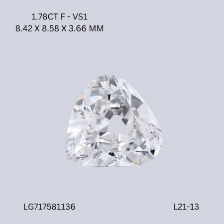 1.78 CT F VS1 HEART diamond Fancy Shape