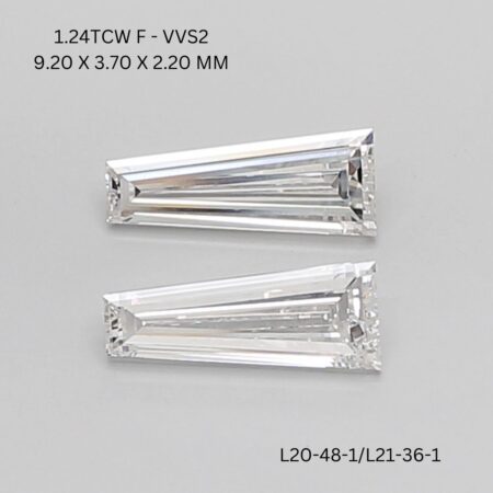 1.24 CT F VVS2 TAPER diamond Matching Pair