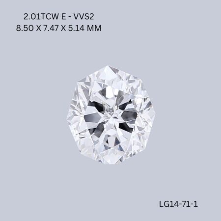 2.01 CT E VVS2 OCTAGONE diamond Fancy Shape