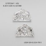 0.75 CT F VS1 CADILLAC diamond Matching Pair