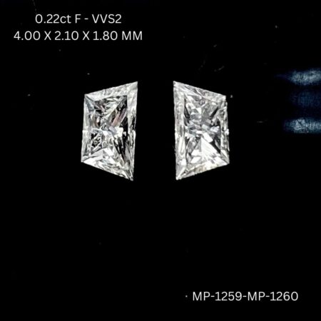0.23ct Trapezoid Diamond F VVS2 - Petite Brilliant Cut Exquisite