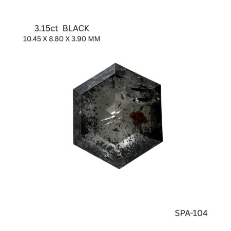 3.15 CT BLACK PK HEXAGONAL diamond Salt & Pepper