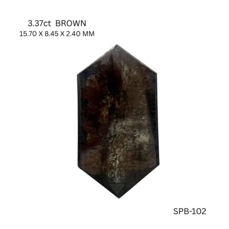 3.37 CT BROWNISH PK HEXAGONAL diamond Salt & Pepper
