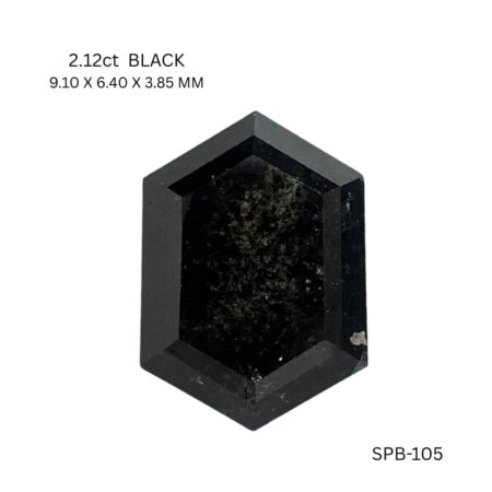 2.12 CT BLACKISH PK HEXAGONAL diamond Salt & Pepper