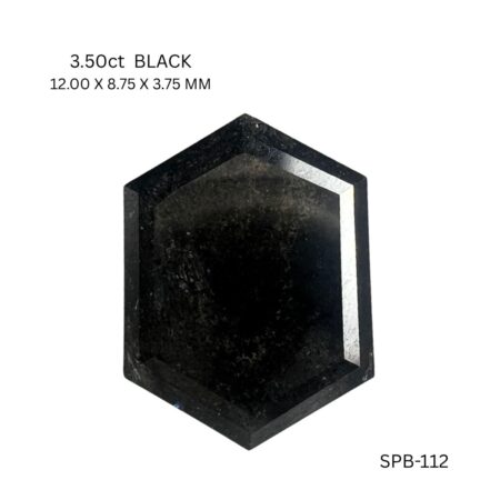3.50 CT BLACK PK HEXAGONAL diamond Salt & Pepper