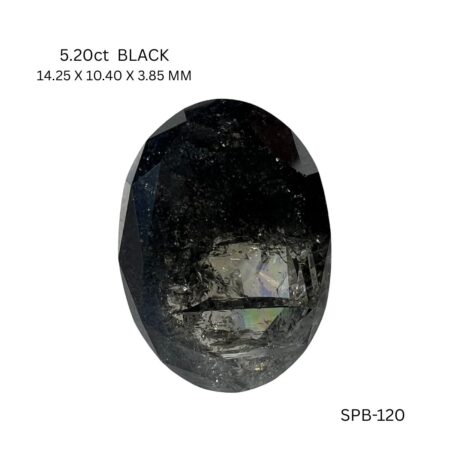 5.20 CT BLACK PK OVAL diamond Salt & Pepper