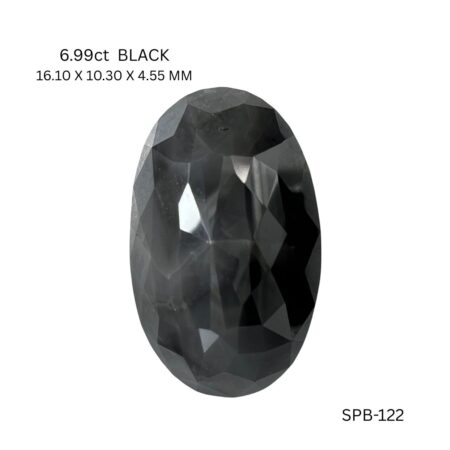 6.99 CT BLACK PK OVAL diamond Salt & Pepper
