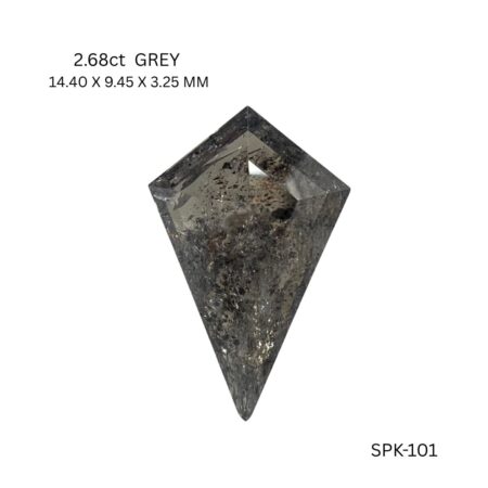 2.68 CT GREY PK KITE diamond Salt & Pepper