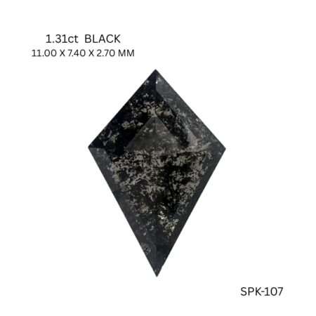 1.31 CT BLACKISH PK KITE diamond Salt & Pepper