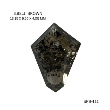 3.98 CT BROWNISH PK KITE diamond Salt & Pepper