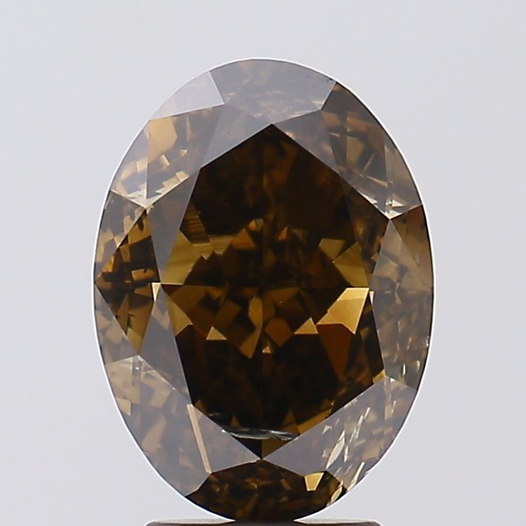 5.00CT SI1 Brownish Oval Natural Fancy Shape Diamond 11.61*8.56*6.02MM