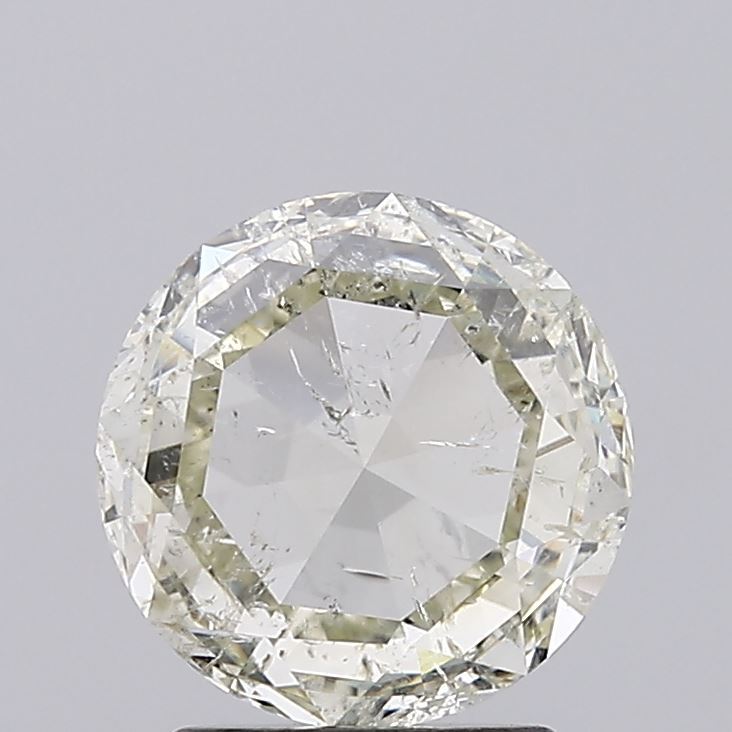 2.00CT J I1  Round Rose Statement Fancy Shape Diamond 8.1*8.1*3.5MM