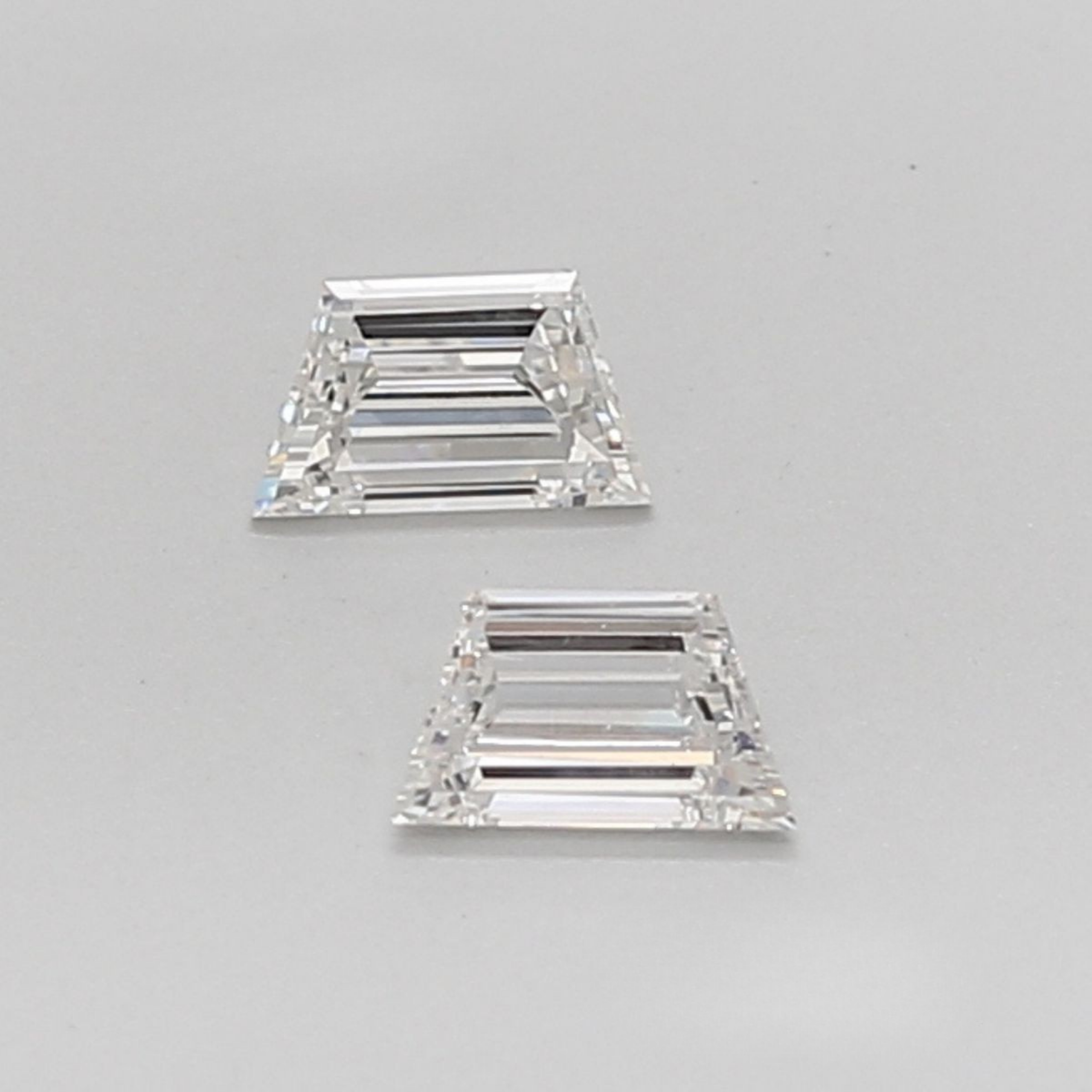 0.25CT H VVS2 Trapezoid Precision Selected Diamond Pair 6.15*2.15*1.05MM