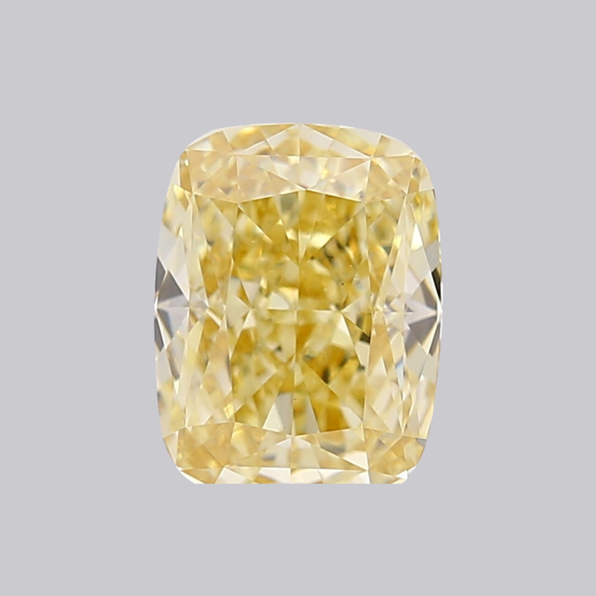 1.13CT VS2 Yellow Cushion Lab Grown Fancy Shape Diamond 6.95*5.3*3.55MM
