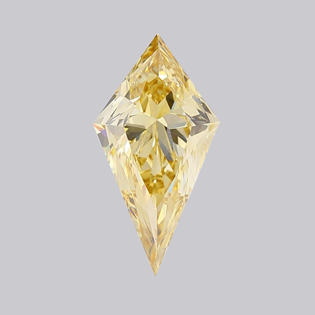 4.44CT VS1 Fancy Yellow Kite Lab Grown Fancy Shape Diamond 17.53*9.23*5.88MM