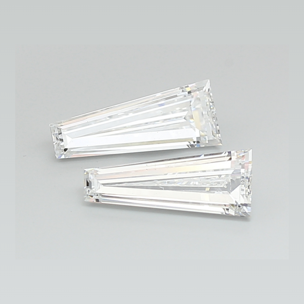 3.47CT E VS2 Taper Precision Lab Grown Diamond Pair 13.07*5.29*3.27MM