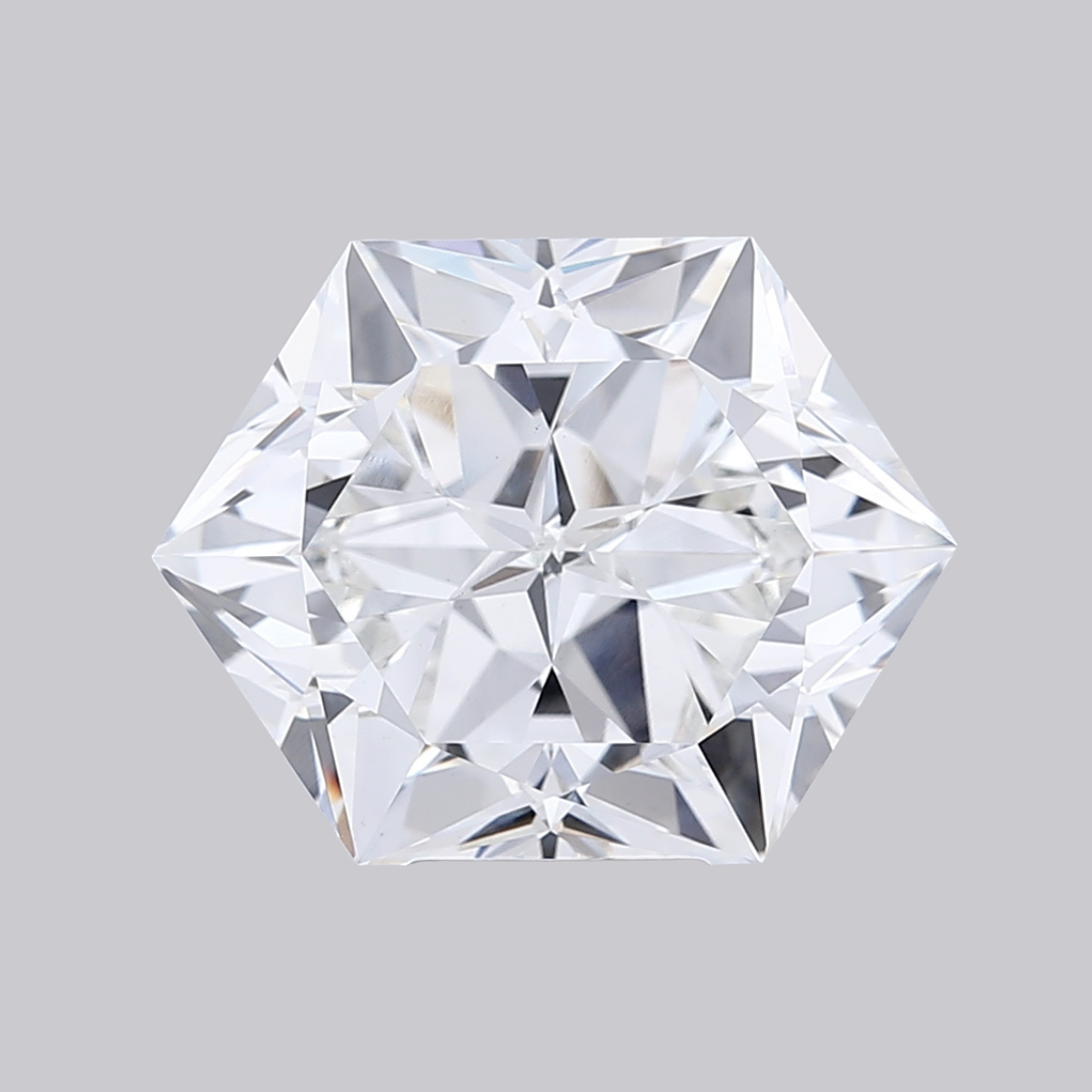 10.15CT F VS1 Hexagonal Lab Grown Fancy Shape Diamond 15.46*12*8.23MM