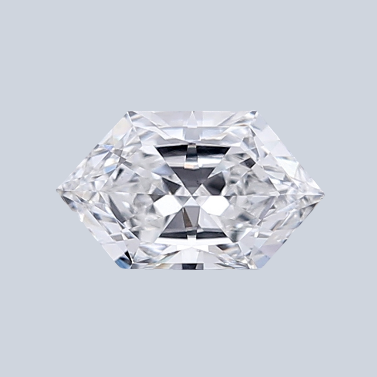 0.80CT F VS2 Hexagonal Elegant Lab Grown Fancy Shape Diamond 8.1*4.9*3.04MM