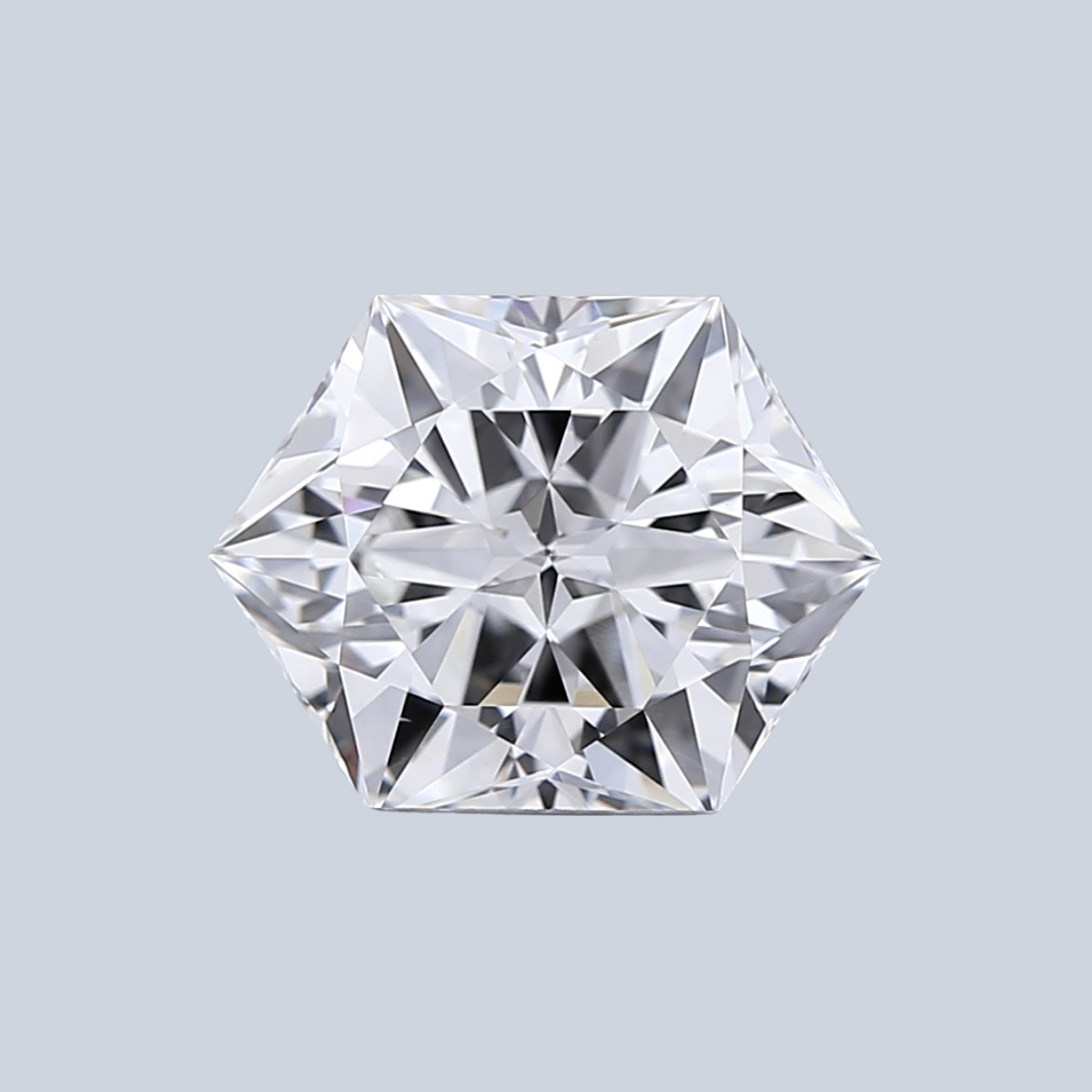 2.07CT E VS1 Hexagonal Premium Lab Grown Fancy Shape Diamond 9.37*7.26*4.81MM