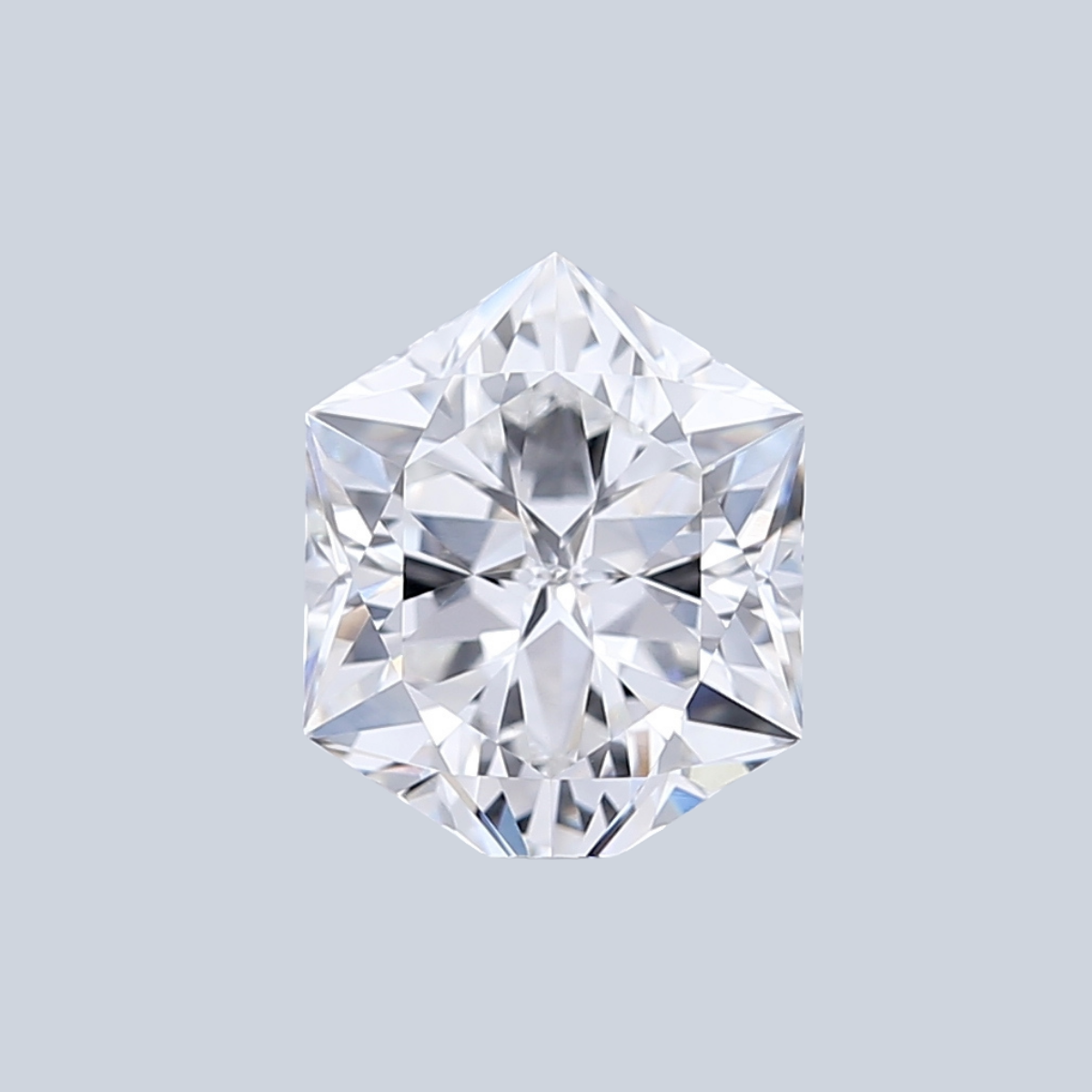 2.21CT F VVS2 Hexagonal Clean Lab Grown Fancy Shape Diamond 9.45*7.28*4.95MM