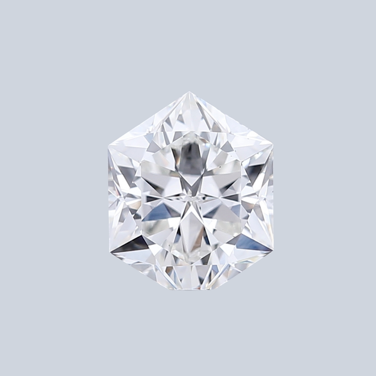 2.05CT F VS2 Hexagonal Premium Lab Grown Fancy Shape Diamond 9.22*7.12*4.84MM