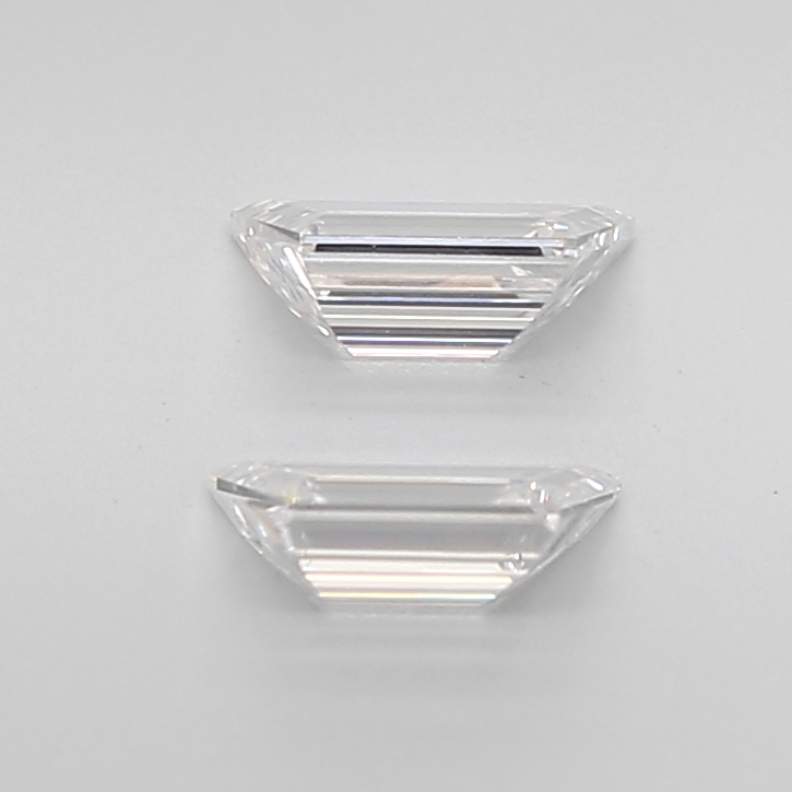 0.89 Ct VVS2 E Step Cut Trapezoid Premium Lab Grown Diamond Pair