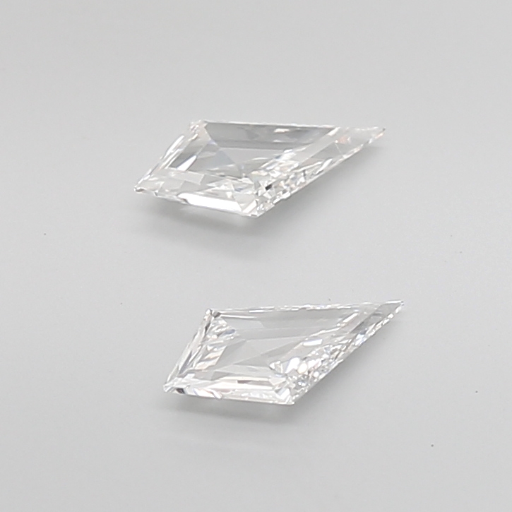 0.66 Ct VVS2 G Step Cut Kite Premium Natural Diamond Pair