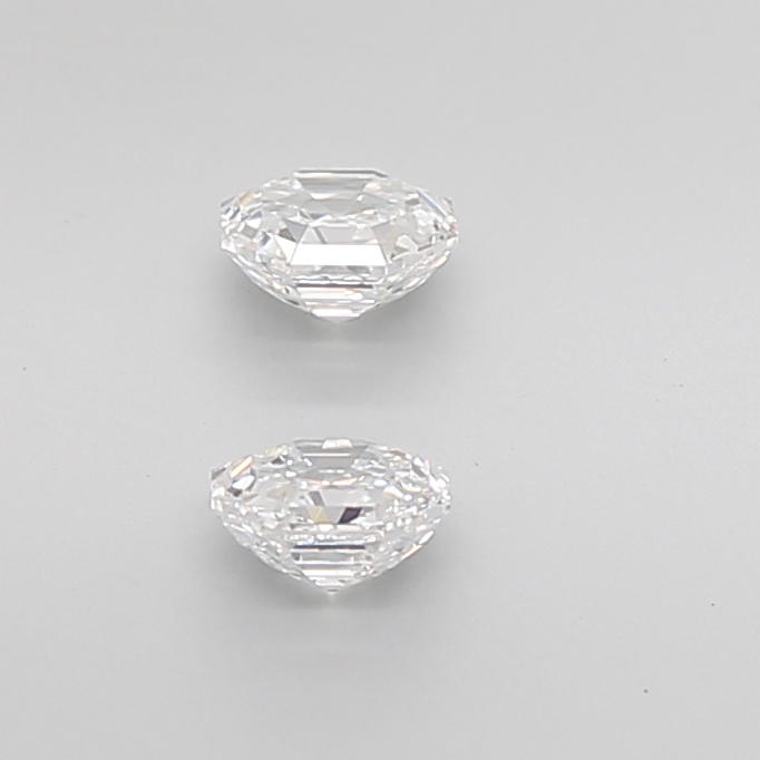 0.80 Ct VS1 E Step Cut Octagone Clean Geometry Diamond Pair