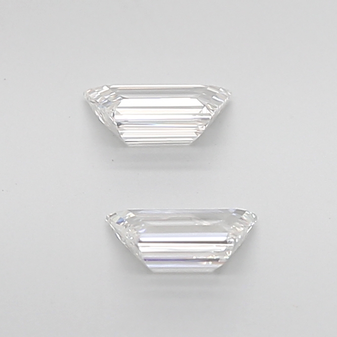 0.63 Ct VVS2 G Step Cut Trapezoid Clean Geometry Diamond Pair