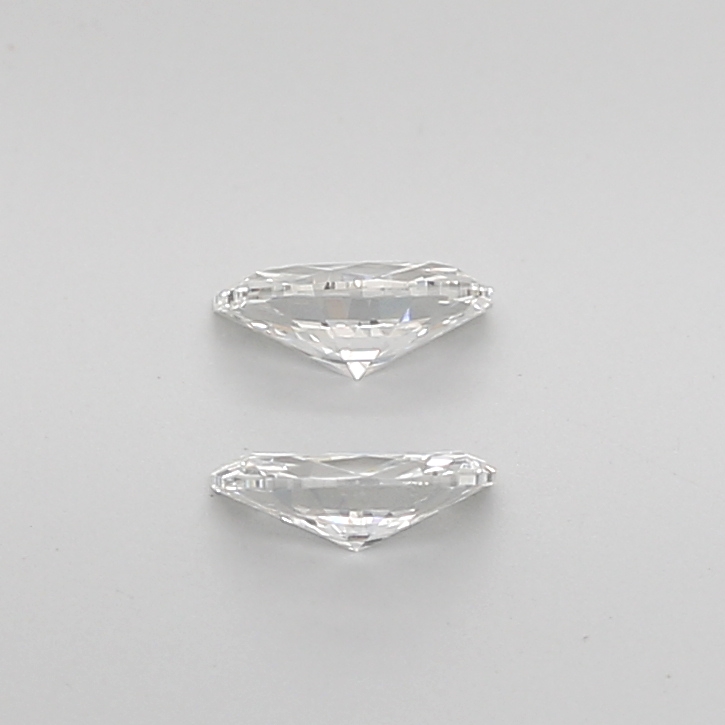 0.47 Ct VVS2 H Brilliant Cut Half Moon Fine Diamond Pair