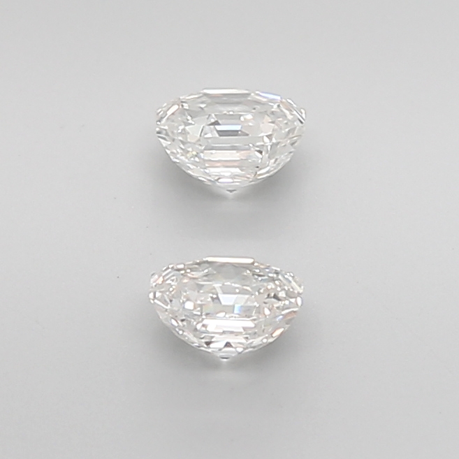 0.88 Ct VVS2 H Step Cut Octagone Precision Diamond Pair