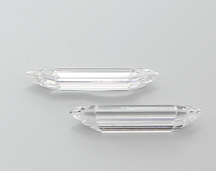 2.01 Ct VVS2 E Step Cut Hexagonal Premium Lab Grown Diamond Pair