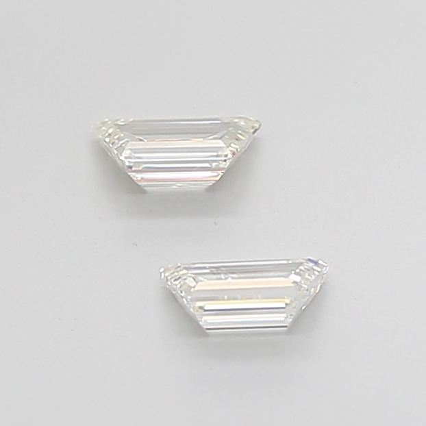 0.58 Ct VS1 H Trapezoid Step Cut Premium Diamond Pair