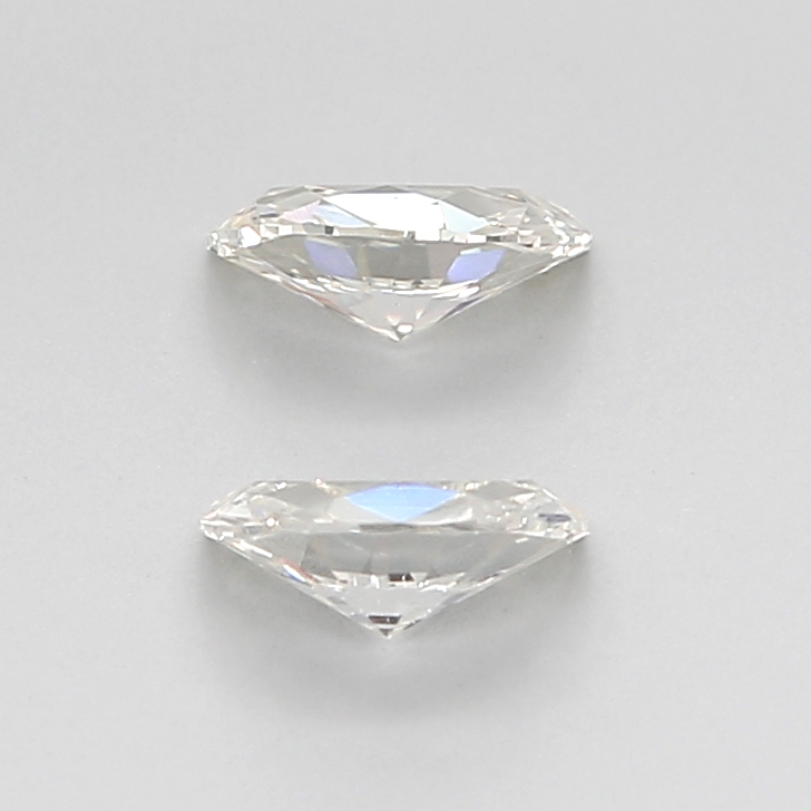 0.82 Ct VS2 I Brilliant Cut Half Moon Natural Diamond Pair