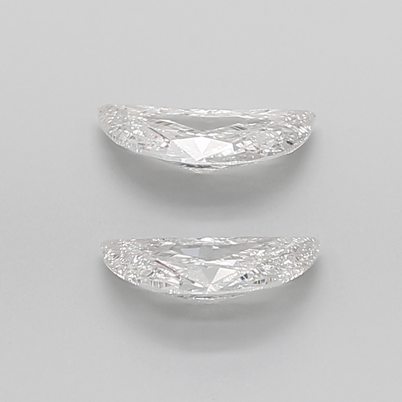 1.80 Ct VVS2 E Brilliant Cut Half Moon Lab Grown Diamond Pair