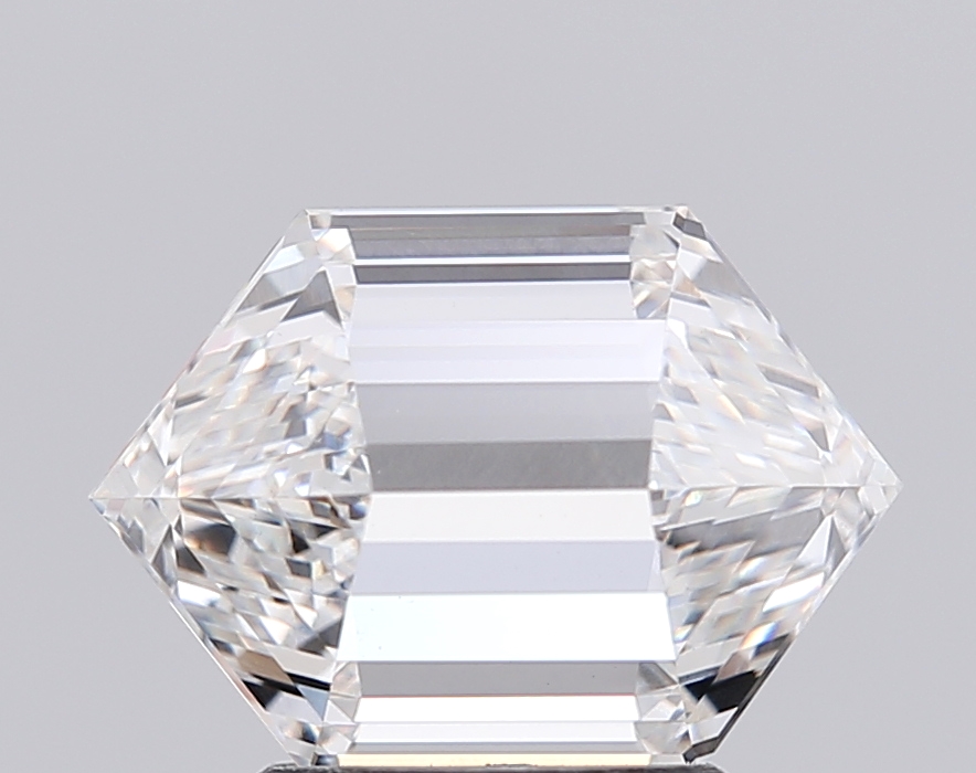 1.85 Ct VS1 F Step Cut Hexagonal Lab Grown Fancy Shape Diamond