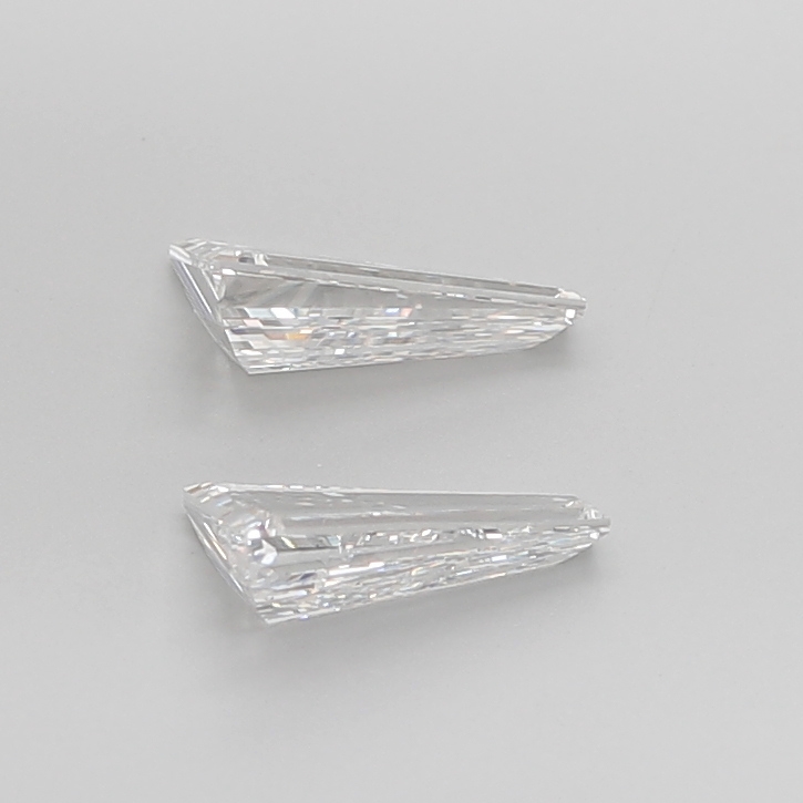 1.37 Ct VVS2 E Step Cut Taper Lab Grown Diamond Pair
