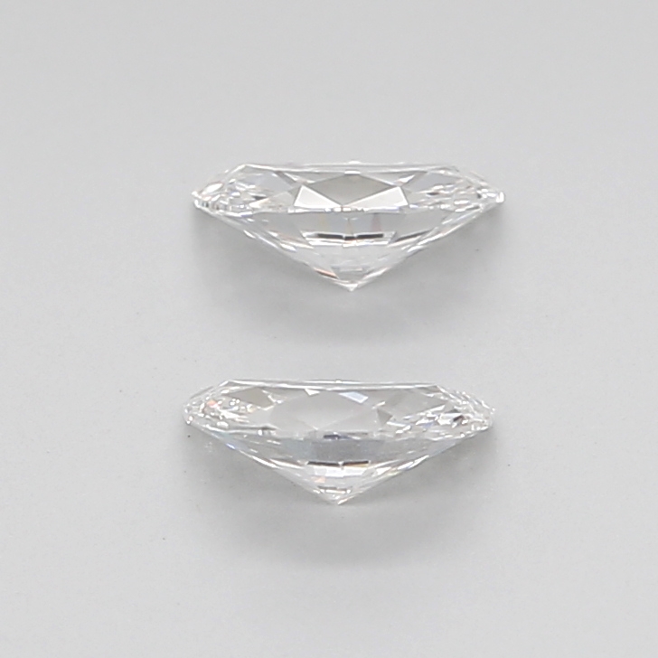 0.74 Ct VVS2 E Brilliant Cut Half Moon Lab Grown Diamond Pair