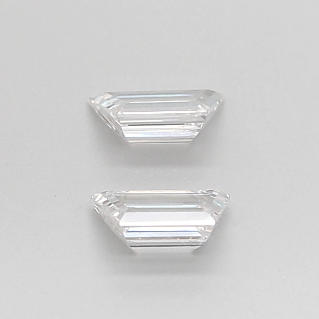 0.34 Ct SI1 F Step Cut Trapezoid Natural Diamond Pair