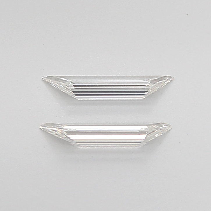 0.40 Ct VS1 I Step Cut Trapezoid Natural Diamond Pair