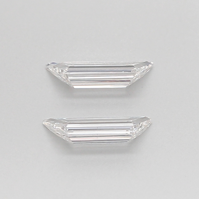0.29 Ct VS1 F Step Cut Trapezoid Natural Diamond Pair