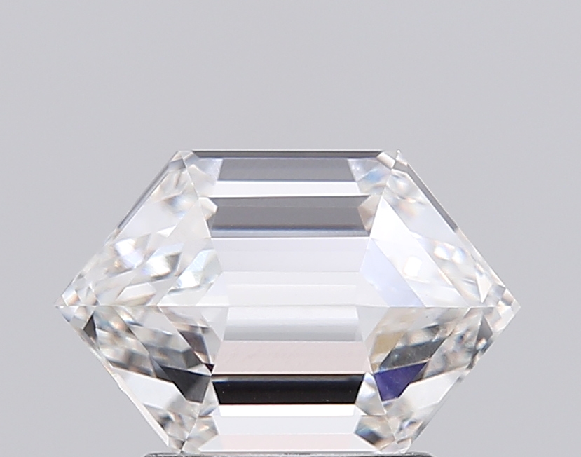 1.54 Ct VVS2 F Step Cut Hexagonal Lab Grown Fancy Shape Diamond