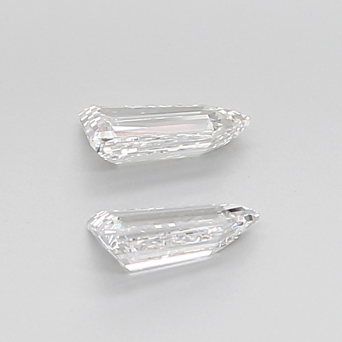 0.98 Ct VVS2 E Step Cut Bullets Lab Grown Diamond Pair