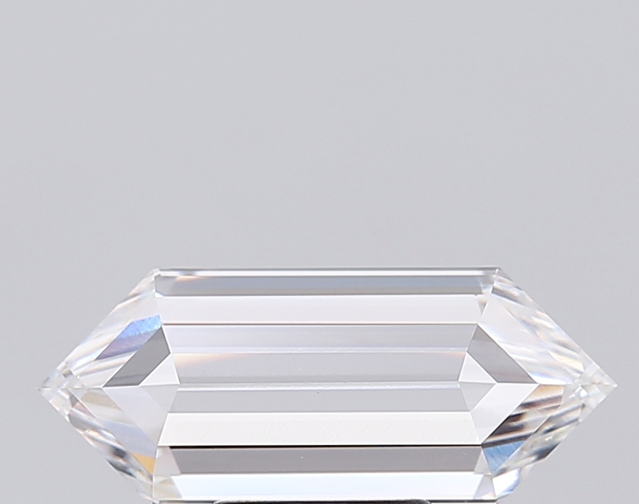 3.47 Ct VVS2 F Step Cut Hexagonal Lab Grown Fancy Shape Diamond